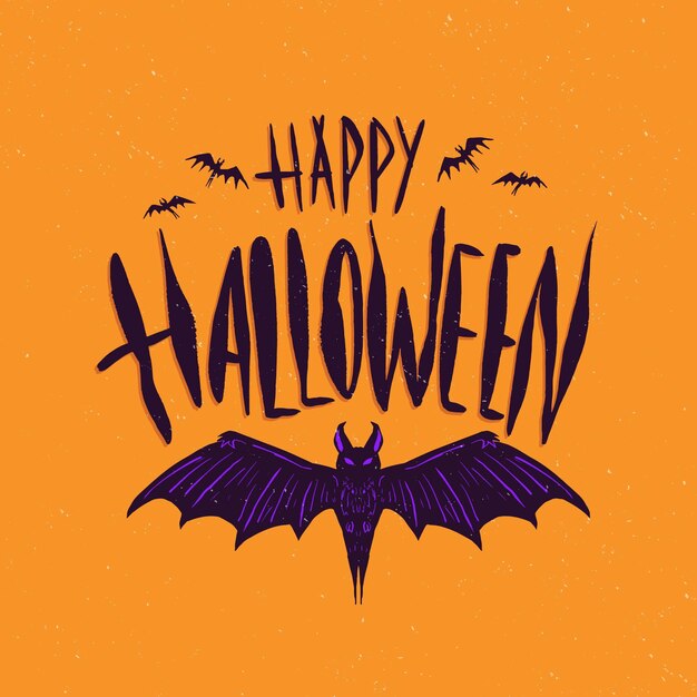 Letras de halloween dibujadas a mano