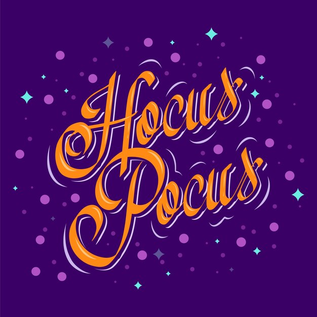 Letras de hocus pocus de celebración de halloween