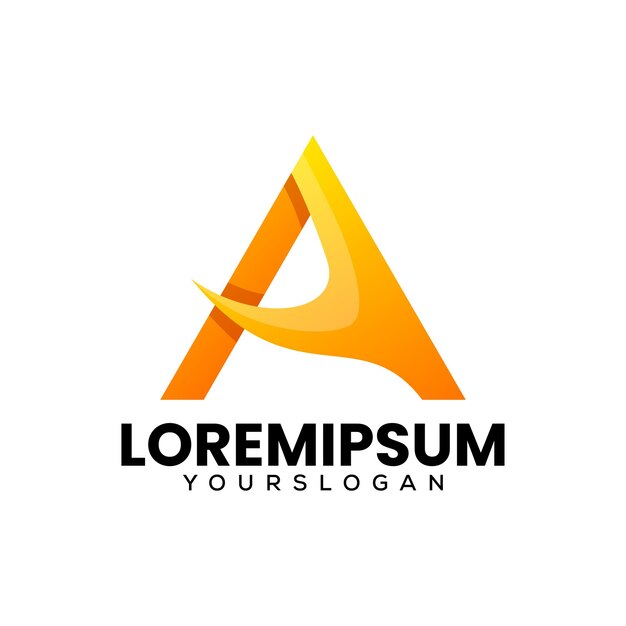 letras iniciales Un diseño de logotipo de gradiente abstracto