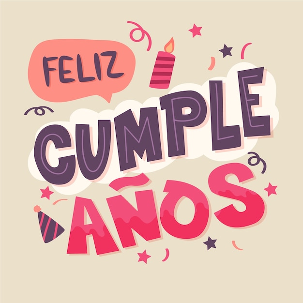Letras con mensaje de feliz cumpleaños