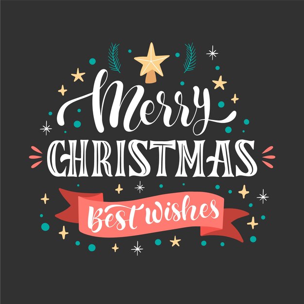 Letras de mensaje navideño festivo