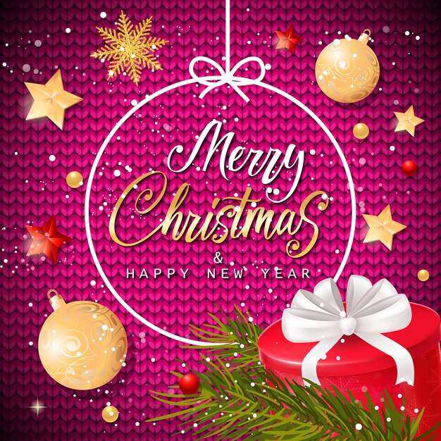 Letras de Navidad y año nuevo en marco