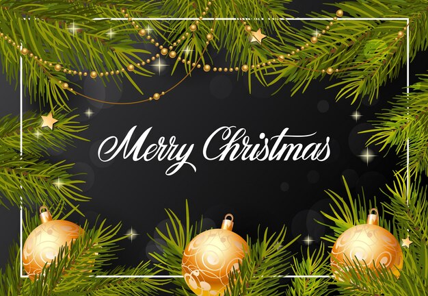 Letras de Navidad con composición de noche