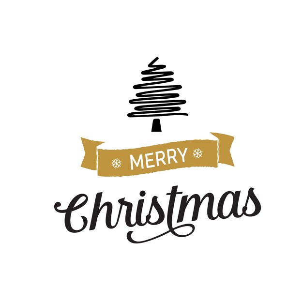 Letras de Navidad con dibujo de árbol