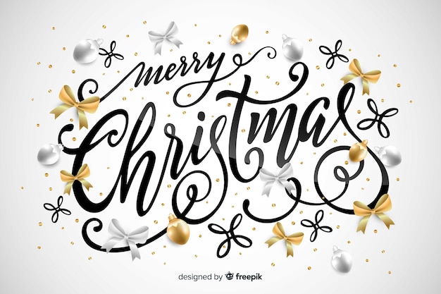 Vector gratuito letras de navidad de estilo vintage