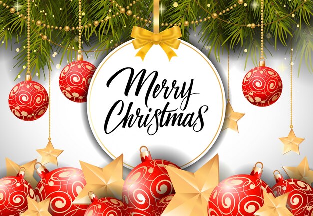 Letras de Navidad en etiqueta redonda