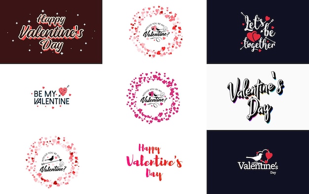 Letras navideñas de be my valentine valentine para tarjetas de felicitación