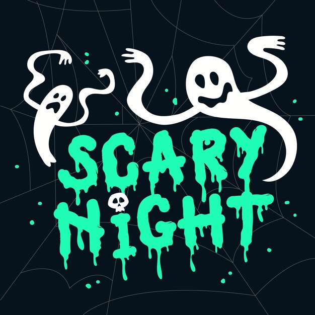 Letras de la noche de miedo con fantasmas