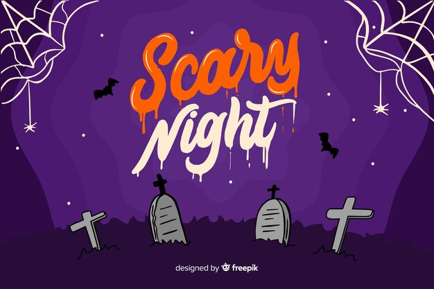 Letras de la noche de miedo con lápidas