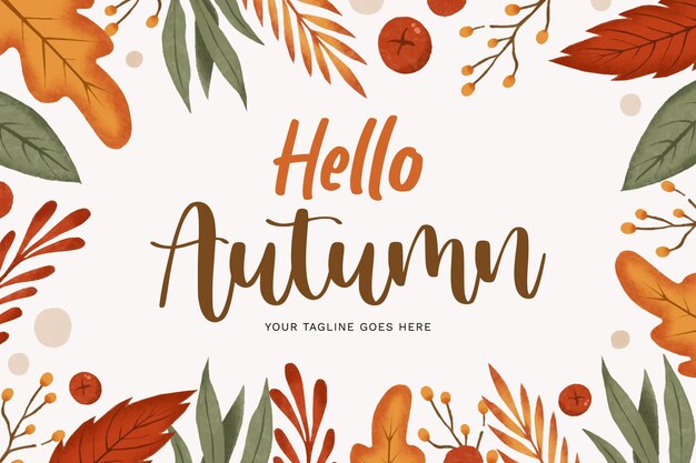 Letras de otoño dibujadas a mano