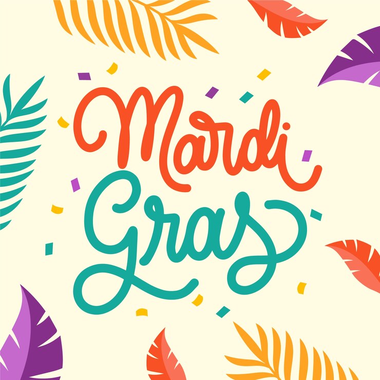 Vector gratuito las letras planas del carnaval.