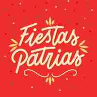 Vector gratuito letras planas para la celebración del día de la independencia de méxico.