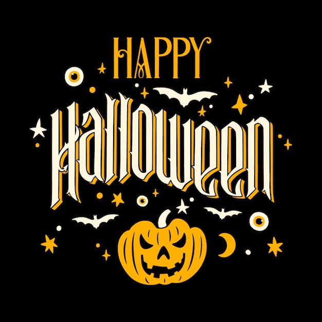 Letras planas de halloween