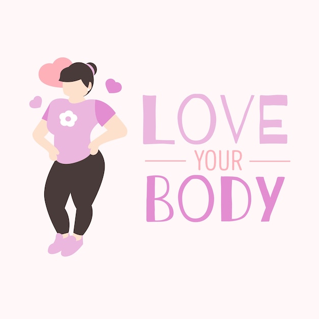 Vector gratuito letras positivas del cuerpo