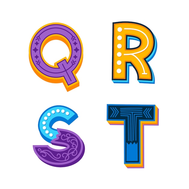 Letras q, r, s y t