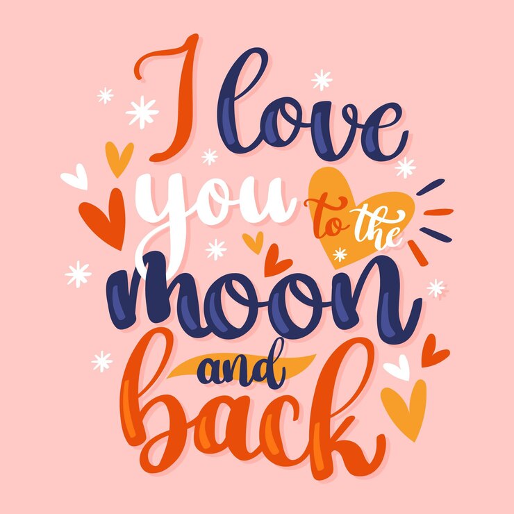 Vector gratuito letras románticas del día de san valentín