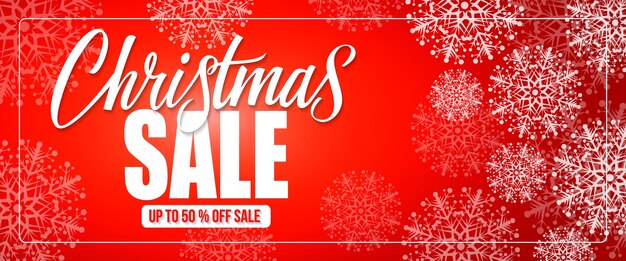 Letras de venta de Navidad en marco