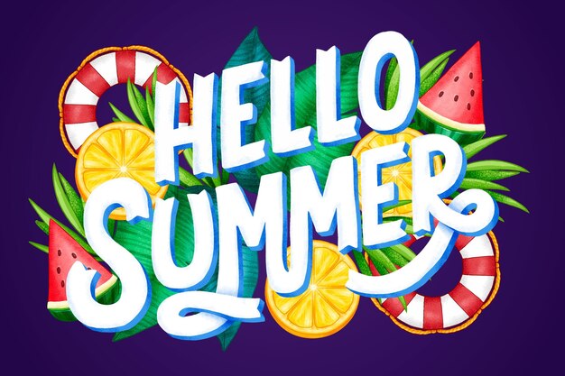 Letras de verano dibujadas a mano