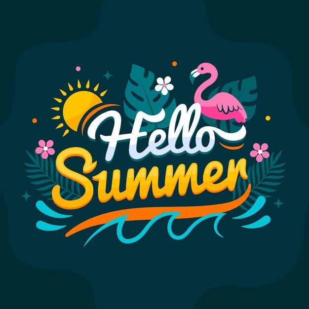 Letras de verano dibujadas a mano