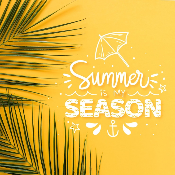 Vector gratuito letras de verano con foto