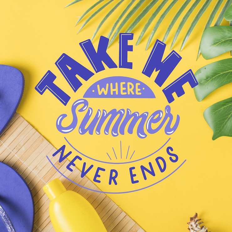 Vector gratuito letras de verano con foto