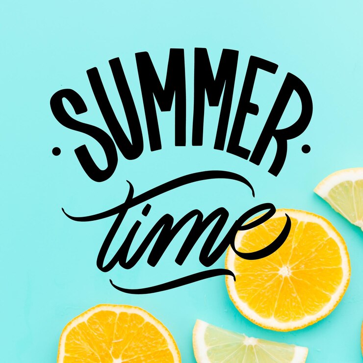 Vector gratuito letras de verano con foto