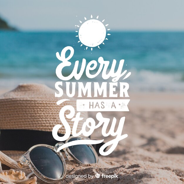 Letras de verano con foto