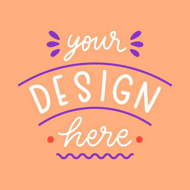 Letras de vista previa de diseño plano