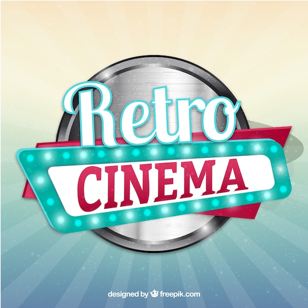 Letrero de cine retro