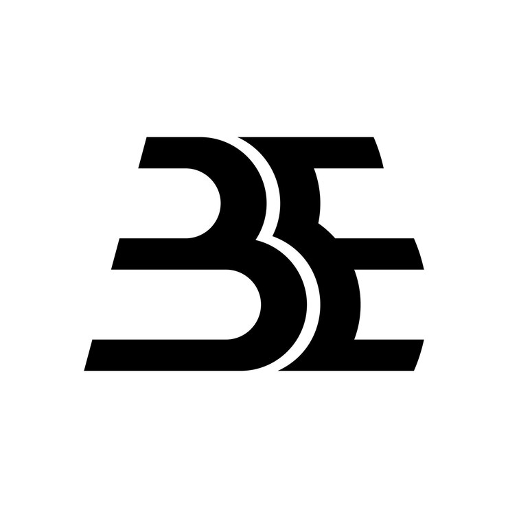 Vector gratuito letter b e monogram logo design