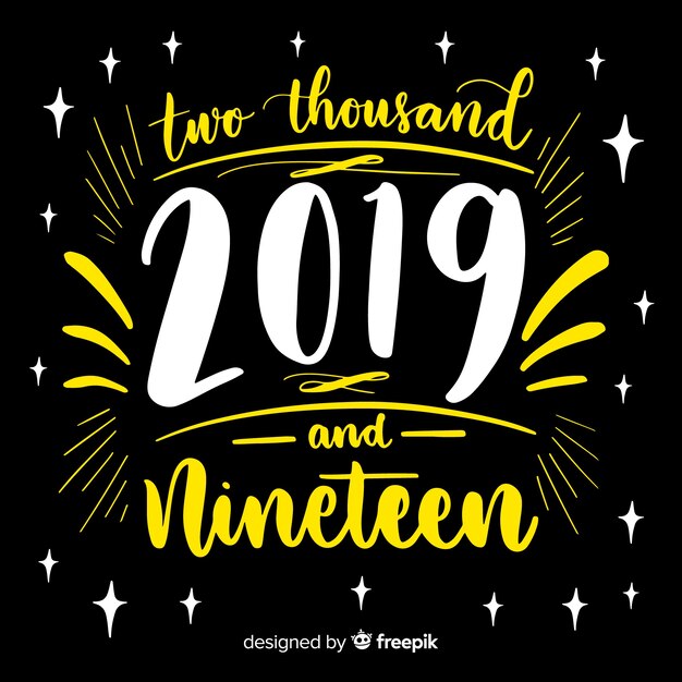 Lettering de año nuevo 2019