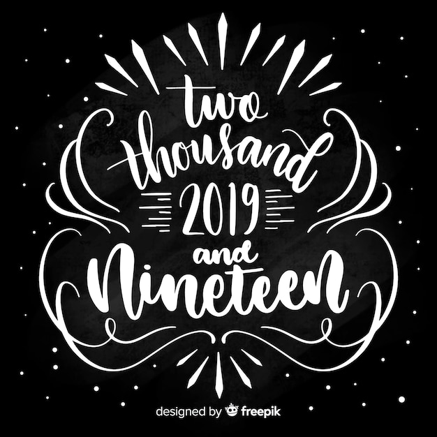 Lettering de año nuevo 2019