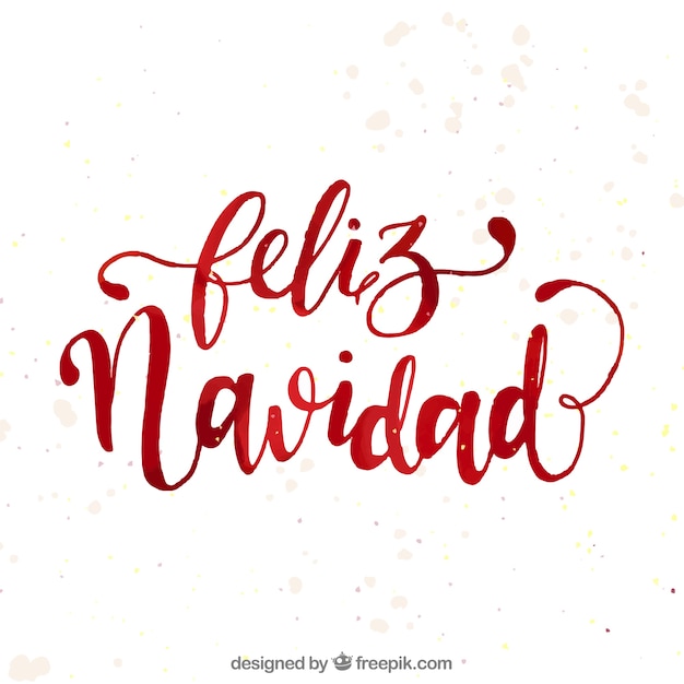 Vector gratuito lettering de feliz navidad