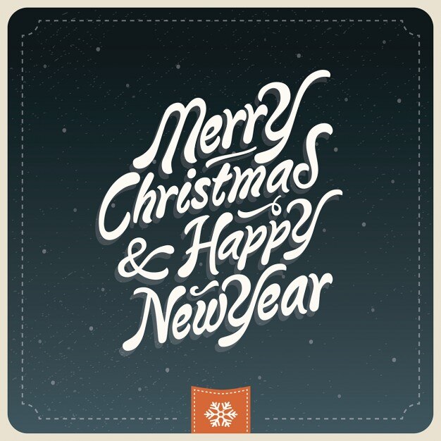 Lettering de navidad sobre un fondo oscuro