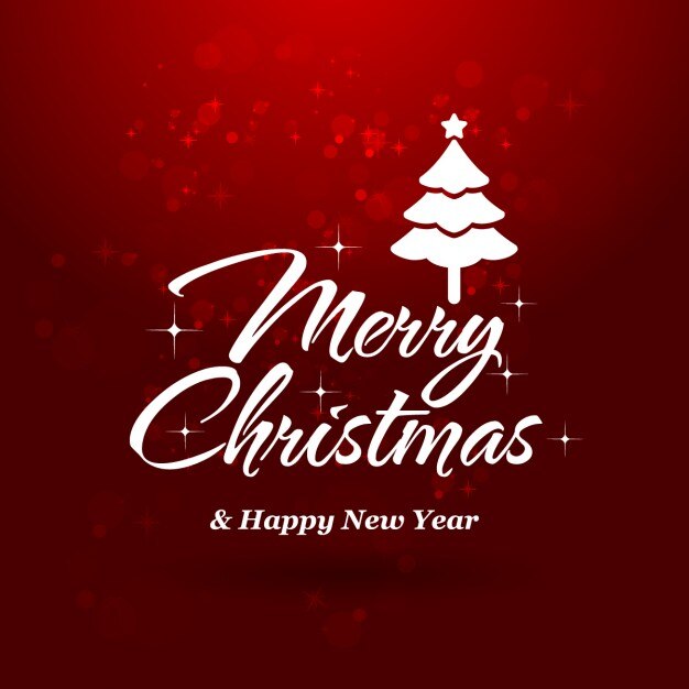 Lettering navidad sobre fondo rojo