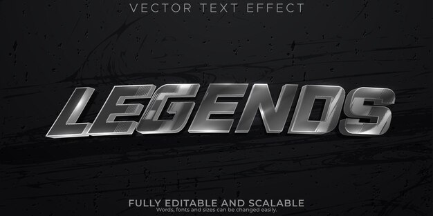 Leyenda efecto de texto piedra editable y estilo de texto guerrero