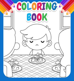 pix No Comer En Clase Dibujo Para Colorear freepik