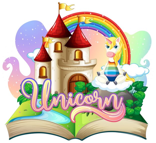 Libro emergente 3D con tema de cuento de hadas