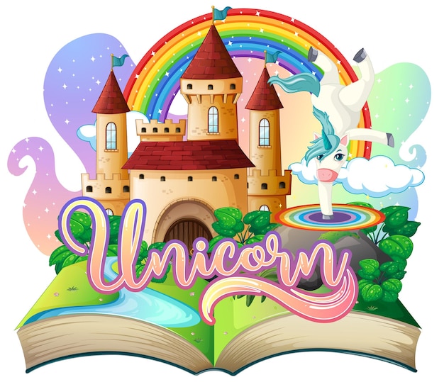 Libro emergente 3D con tema de cuento de hadas