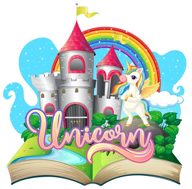 Libro emergente 3D con tema de cuento de hadas