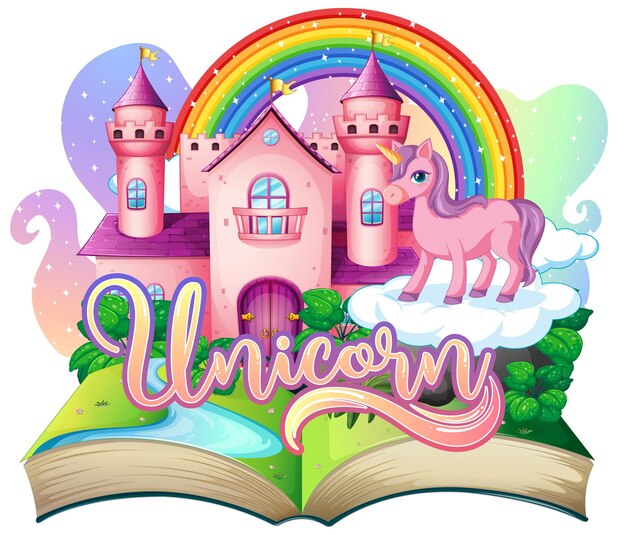 Libro emergente 3D con tema de cuento de hadas