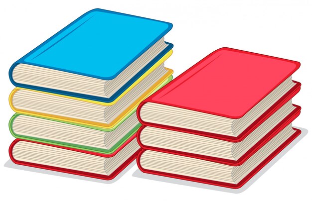 Libros de colores para lectura y escuela aislada