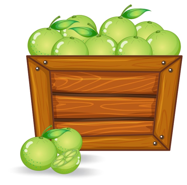 Limones sobre tabla de madera