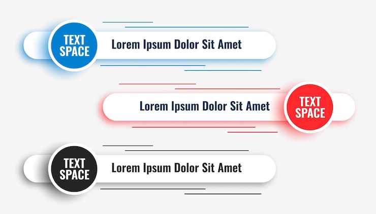 Vector gratuito limpiar la plantilla del tercio inferior en estilo circular