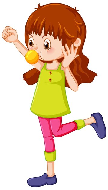 Linda chica con chicle
