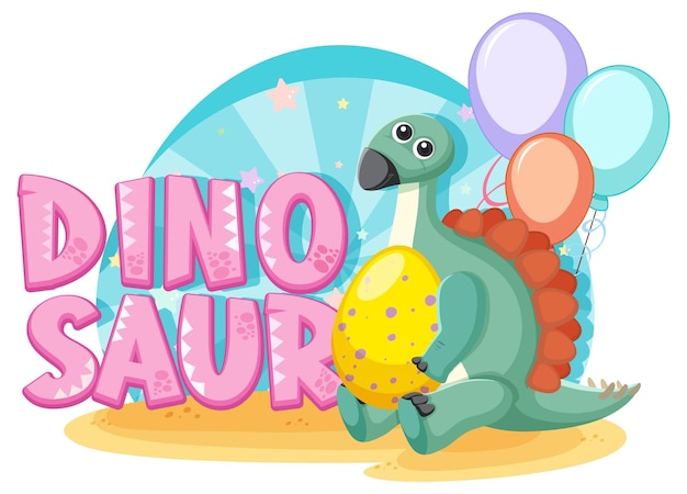 Vector gratuito linda fiesta temática de dinosaurios