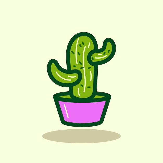 linda ilustración de cactus