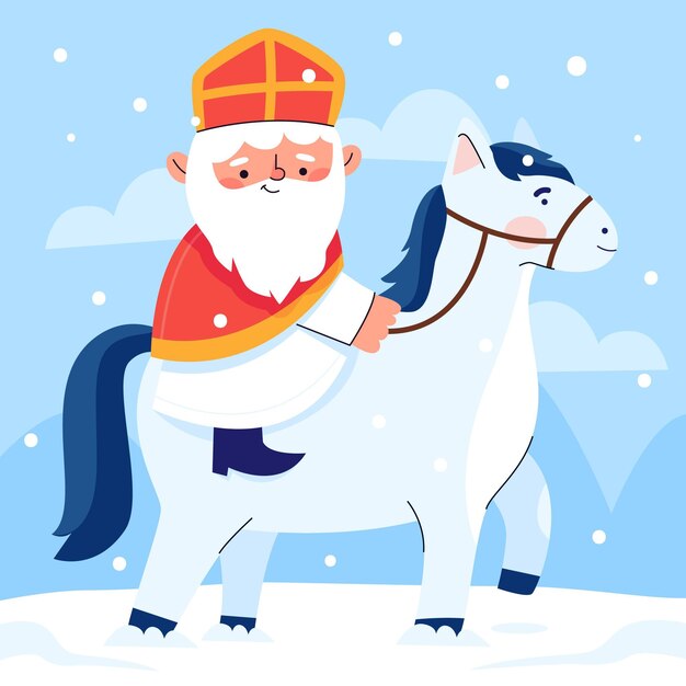 Linda ilustración del día de San Nicolás