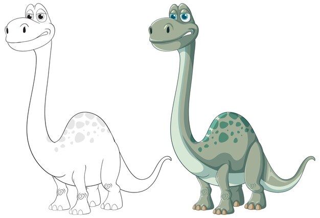 Una linda ilustración de un dinosaurio