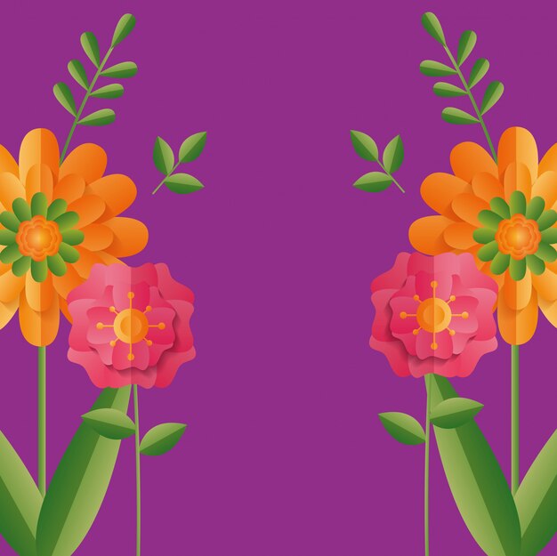 Linda ilustración con flores